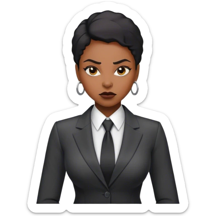 Black woman boss  sticker