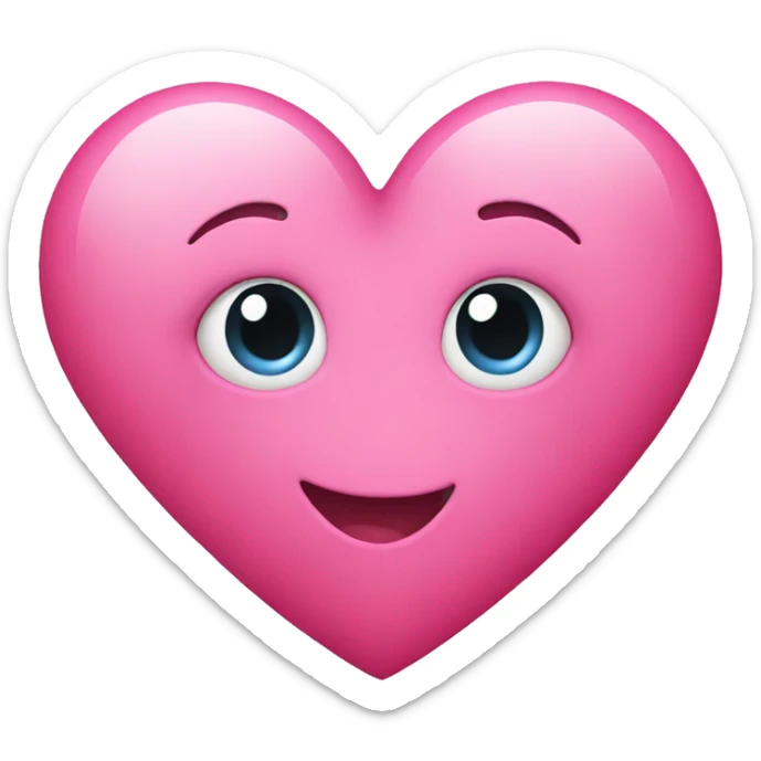 Pink heart sticker
