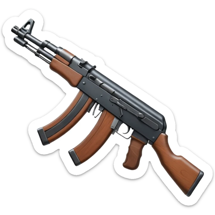 an ak47 with no stock kind of like the draco(a compact assault rifle founded in romania) sticker