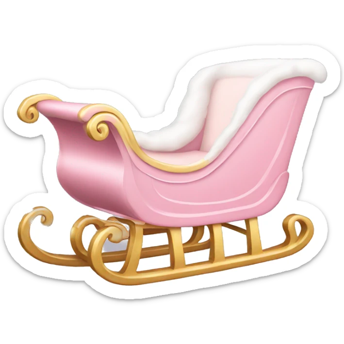 light pink sleigh sticker