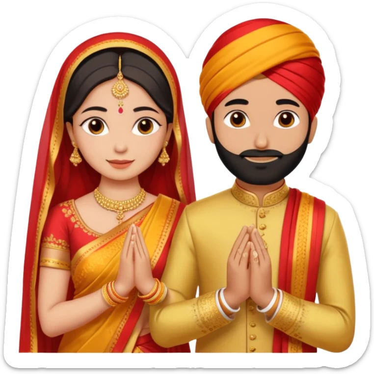 Two hands in a engagement..One hand of groom and one hand of bride. Bride dress - red/yellow saree. groom- light orange punjabi sticker