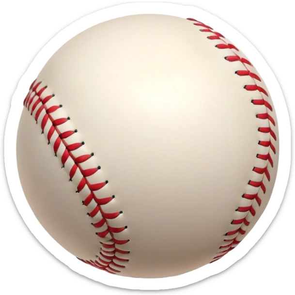 Cinematic Realistic Baseball Scene Emoji, depicted as an action-packed moment of a baseball in play with dynamic motion blur and crisp detailed textures, rendered with vibrant nostalgic lighting that captures the spirit of America's favorite pastime. sticker