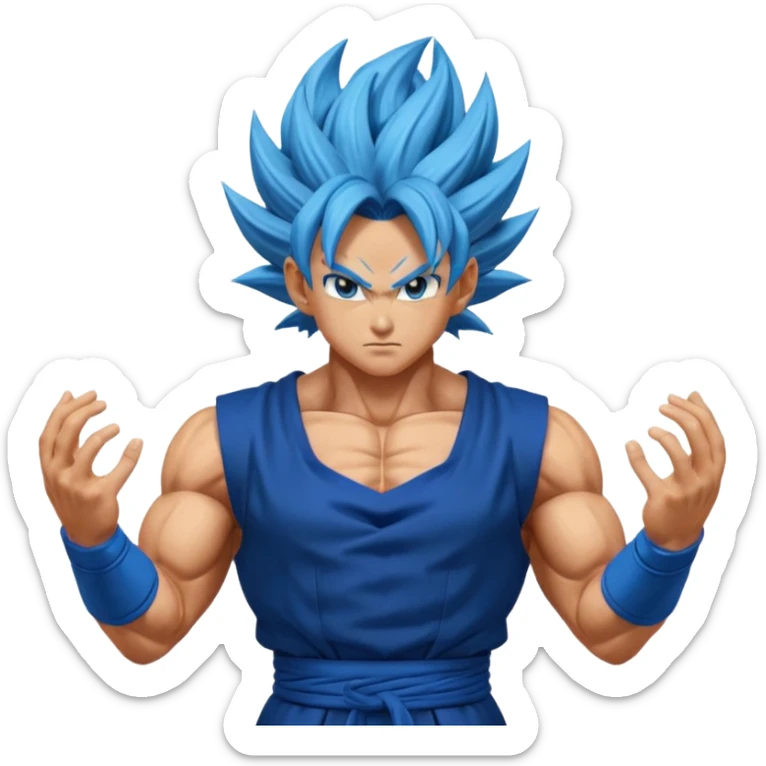 Goku ssj3 and vegeta ssj3 fusion dance aura = vegito ssj3 sticker