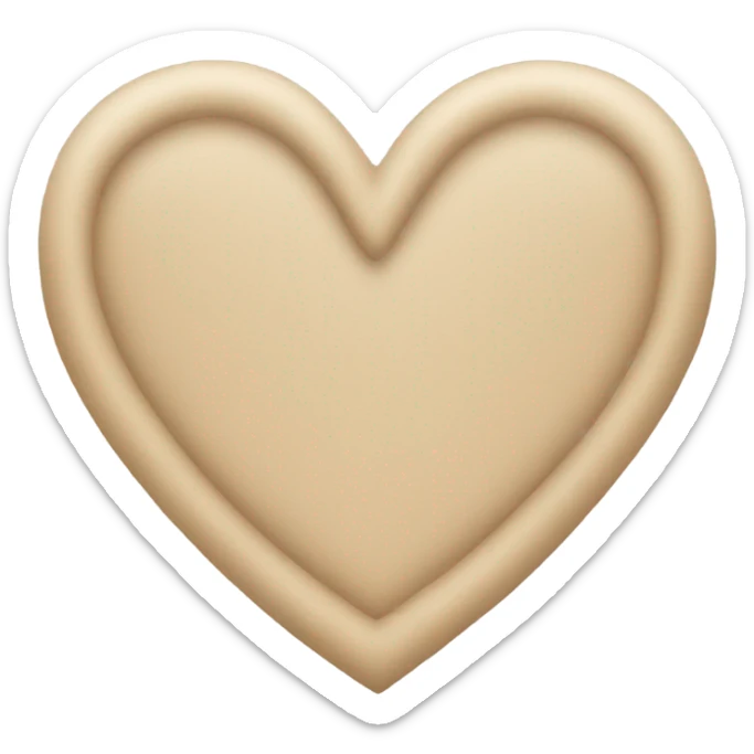Beige heart  sticker