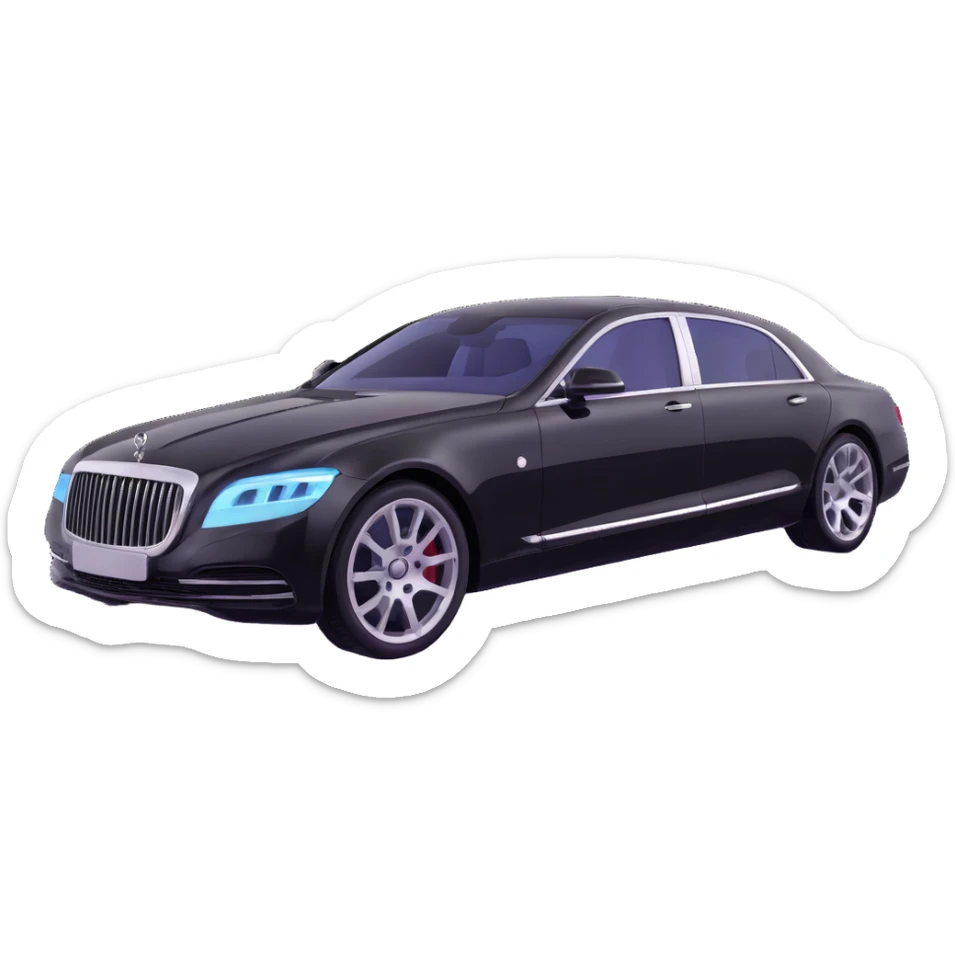 Show the transparent film clearly outside and above the luxury car, as if it is about to be placed, elegant 3D look sticker