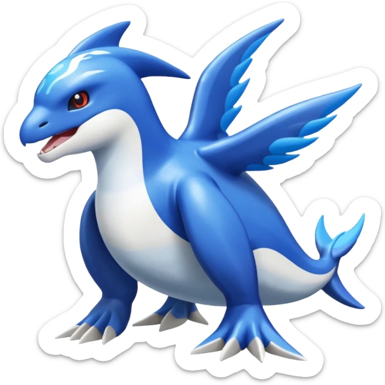 Kyurem-Kyogre-Latios-Lugia-Fakémon-hybrid-creature (full body)  sticker