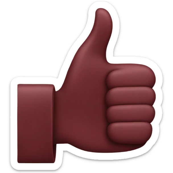 Maroon thumbs up  sticker