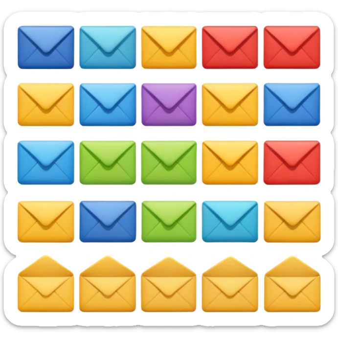 Mail emoji set sticker