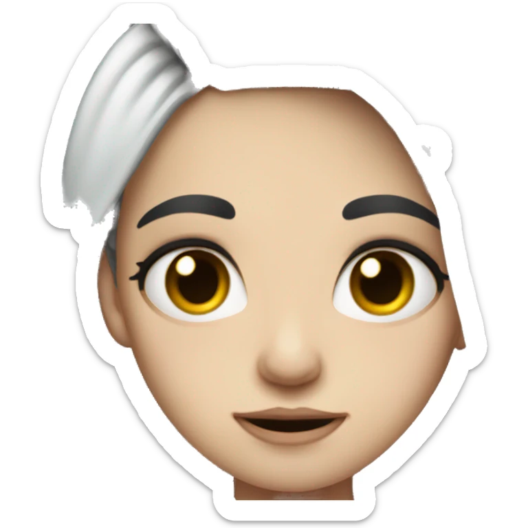 A white Jewish girl with dark hair who is dramatic with tattoos and crying sticker