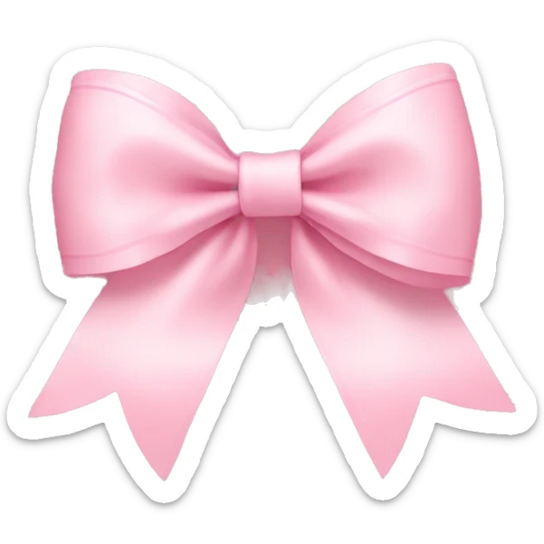 light pink bow on light pink bow sticker