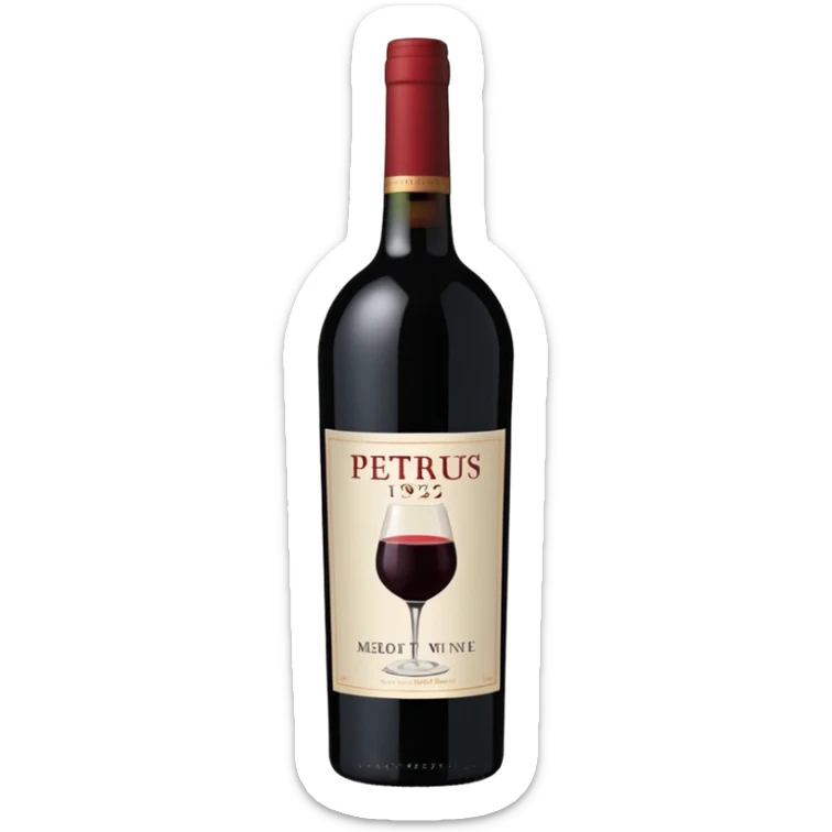 can you create an emoji for a very rare merlot (Petrus 1992) sticker