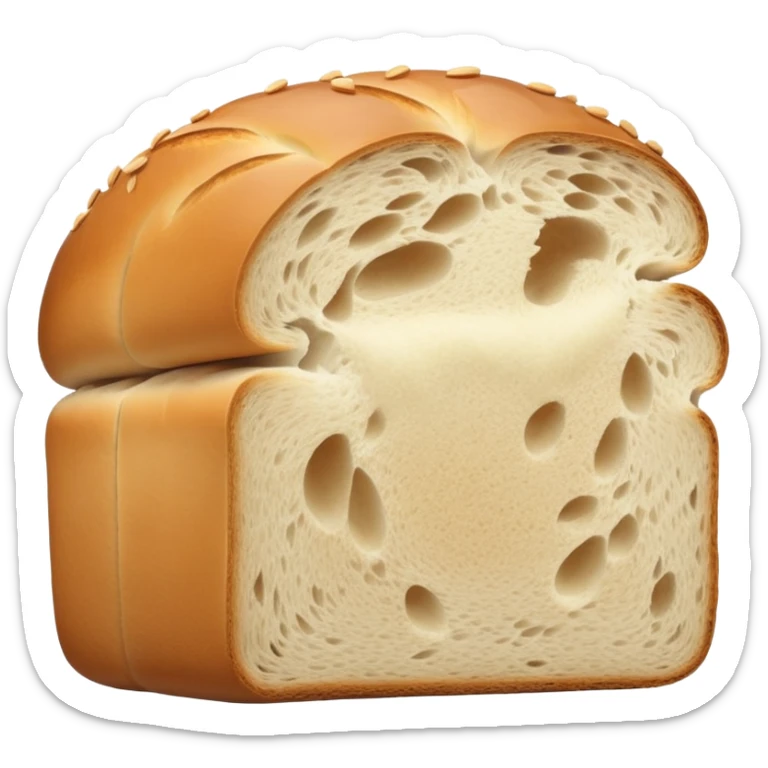 freshly baked loaf of bread with steam rising sticker