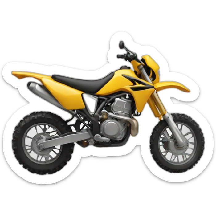 dirt bike on the bed of the pickup truck sticker