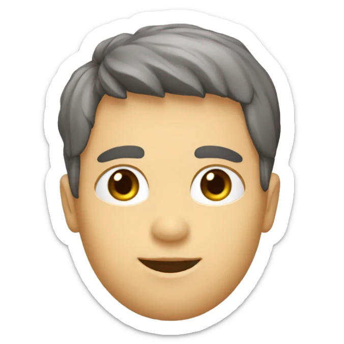 Un garçon avec les cheveux châtains et les yeux kaki et italien sticker