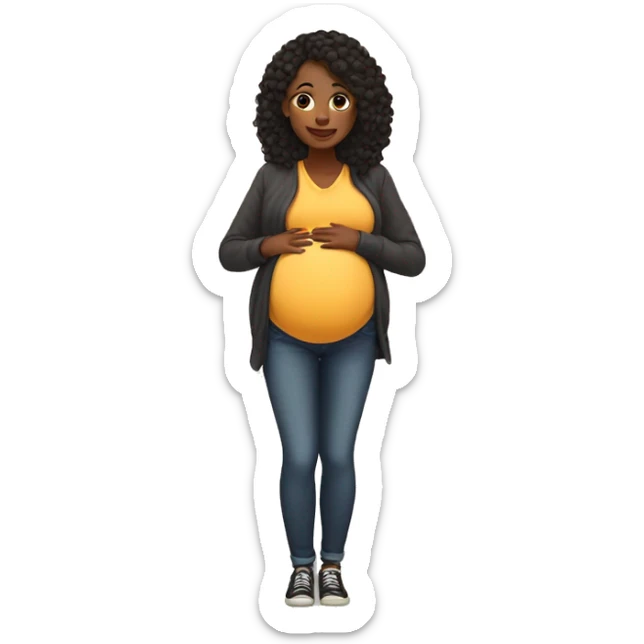 Pregnant young women  sticker