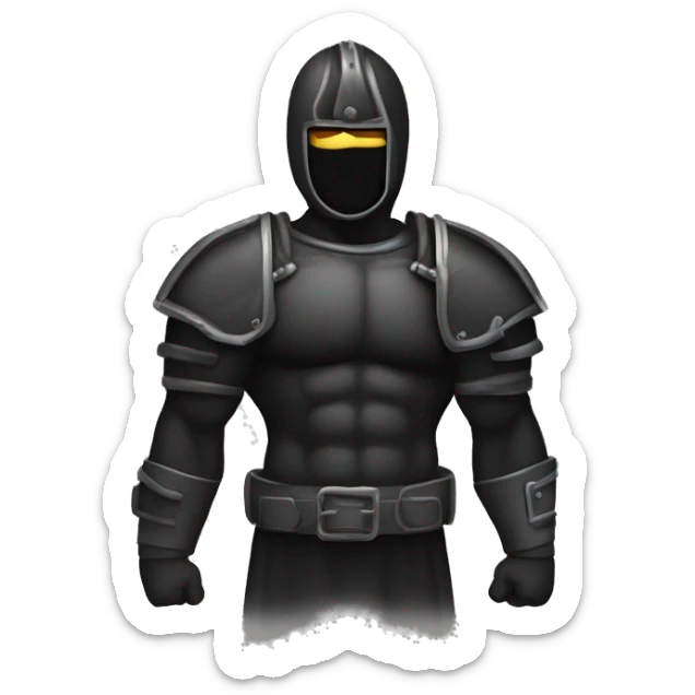 Bras noirci : un bras musclé émergeant de l'obscurité, vêtu de l'armure noire emblématique de Sung Jin-Woo, symbolisant sa force et sa détermination. sticker