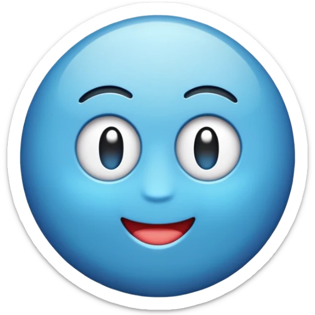 Emoji de verificación azul de tik tok pero que no salga la puntita de la verificación de la tilde que salga todo redondo  sticker