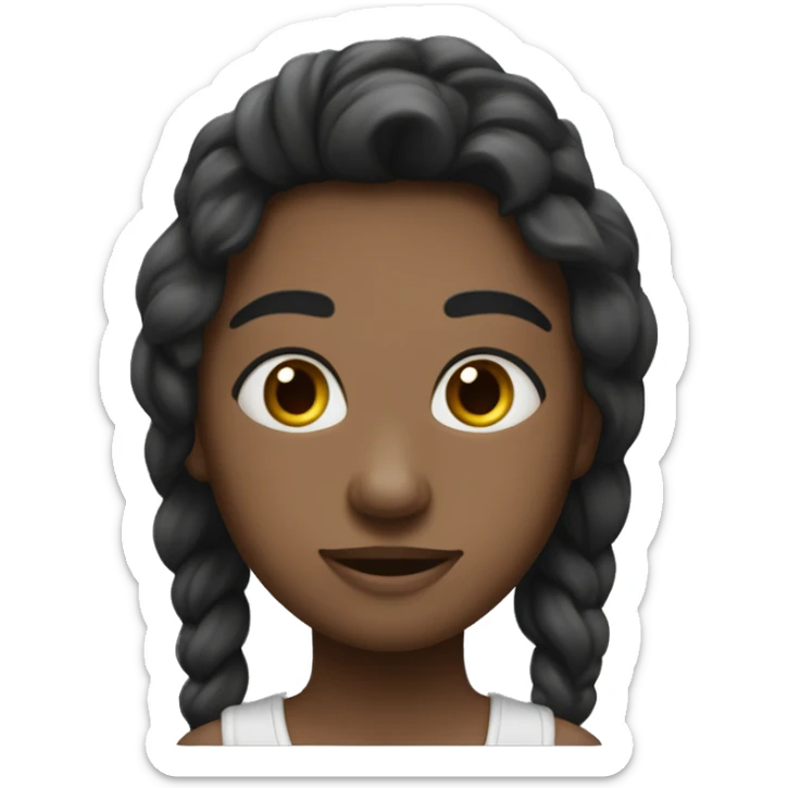 девушка с длинными черными волосами  sticker