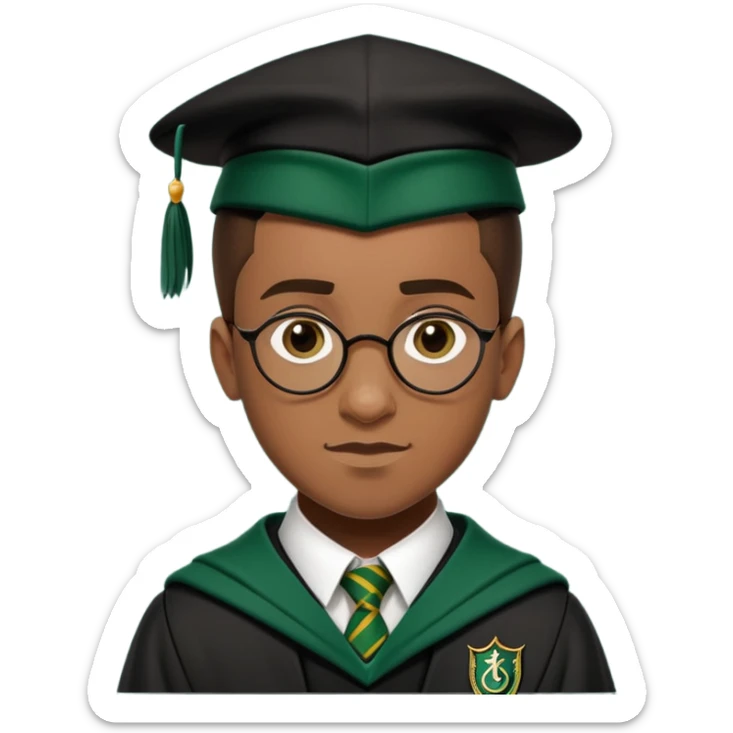 terence higgs is Graham Montague  in harry potter, wear hogwarts slytherin uniform sticker