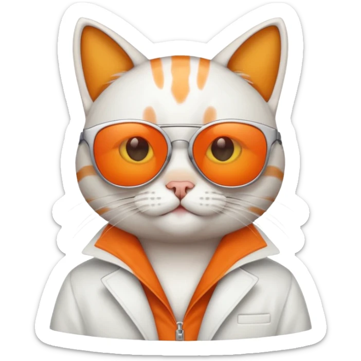 Cat with sunglasses sticker