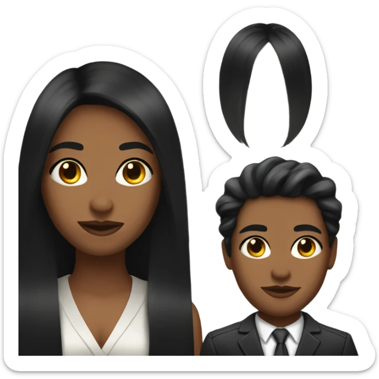 woman, face palming, brown skin, long black straight hair, makeup, lawyer  sticker