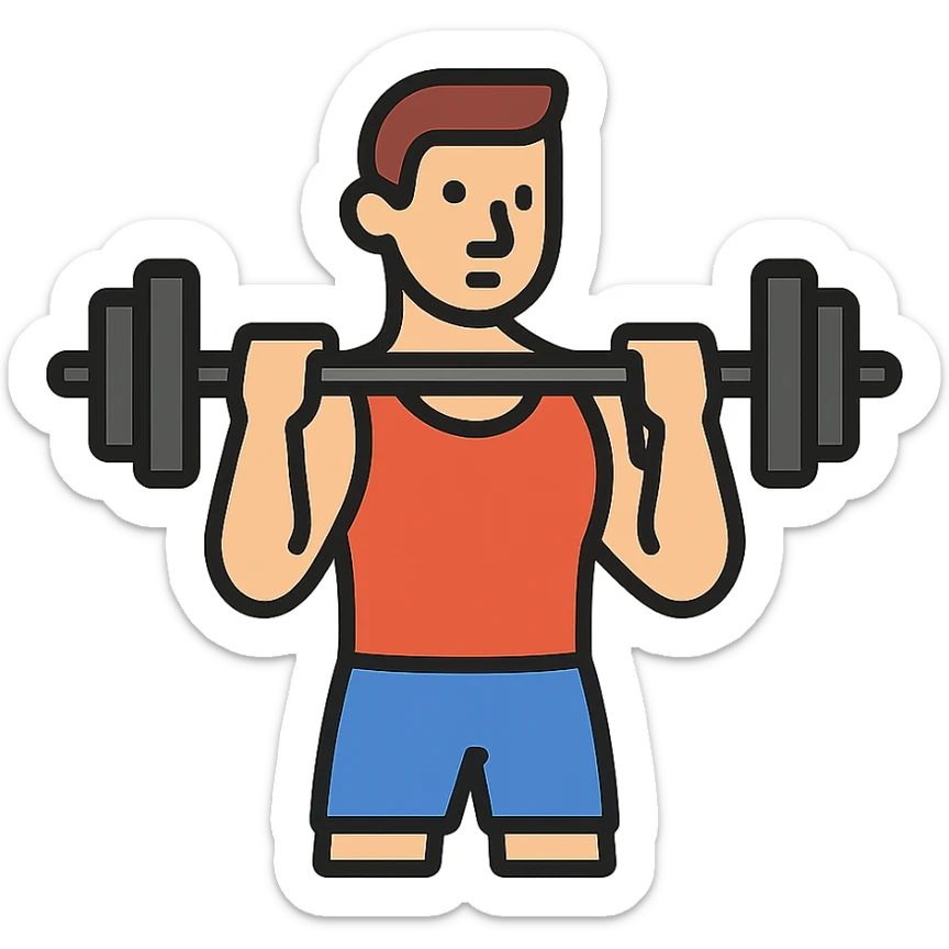 A sportsman who is dedicated to his workout routine and spend a lost of time at the gym sticker