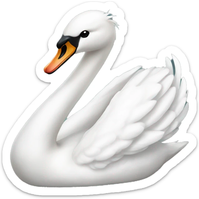 White swan sticker