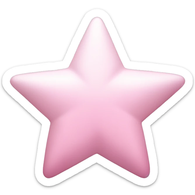 pale pink star sparkle sticker