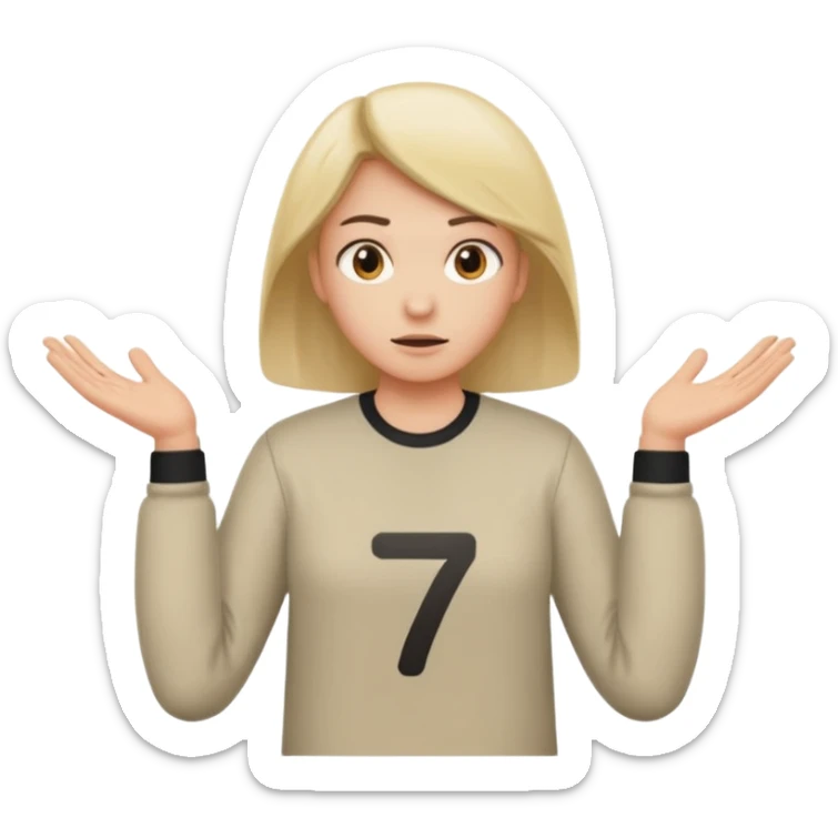 Putting the 🤷 with the sex on the left and seven on the right sticker