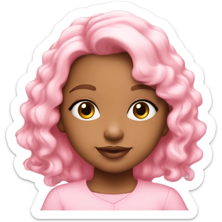 a baby-pink detailed cutsie clean girl heart sticker