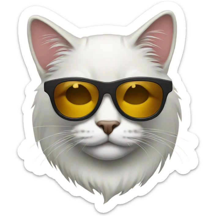 Cat with sunglasses sticker