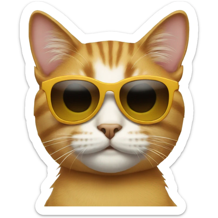 Cat with sunglasses sticker
