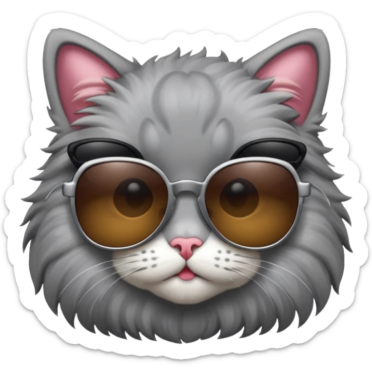 Cat with sunglasses sticker