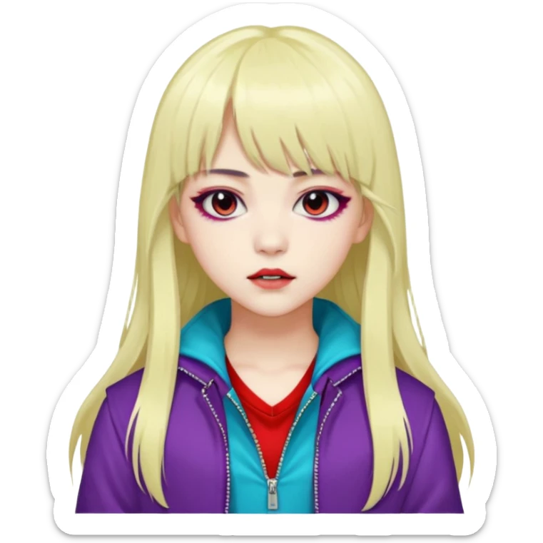  portrait-of-a-vampire-k-pop-idol,-wearing-a-stylish-streetwear-outfit-with-layered-colorful-clothing,-long-hair-with-bangs,-makeup,- sticker