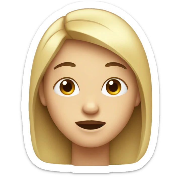 Facial expression with dark circles sticker