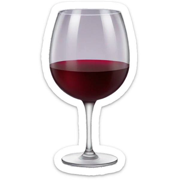 Red wine glass sticker