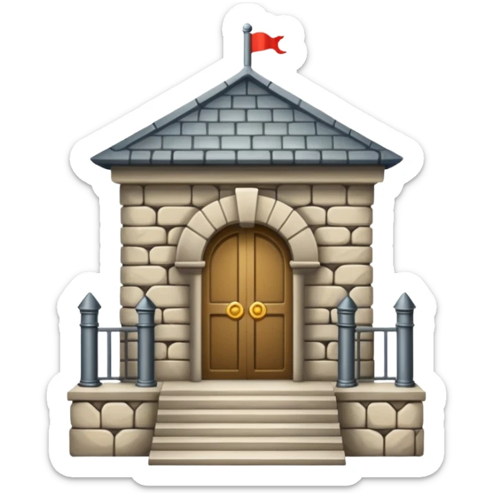 guard post near palace gates show in front of palace gates sticker