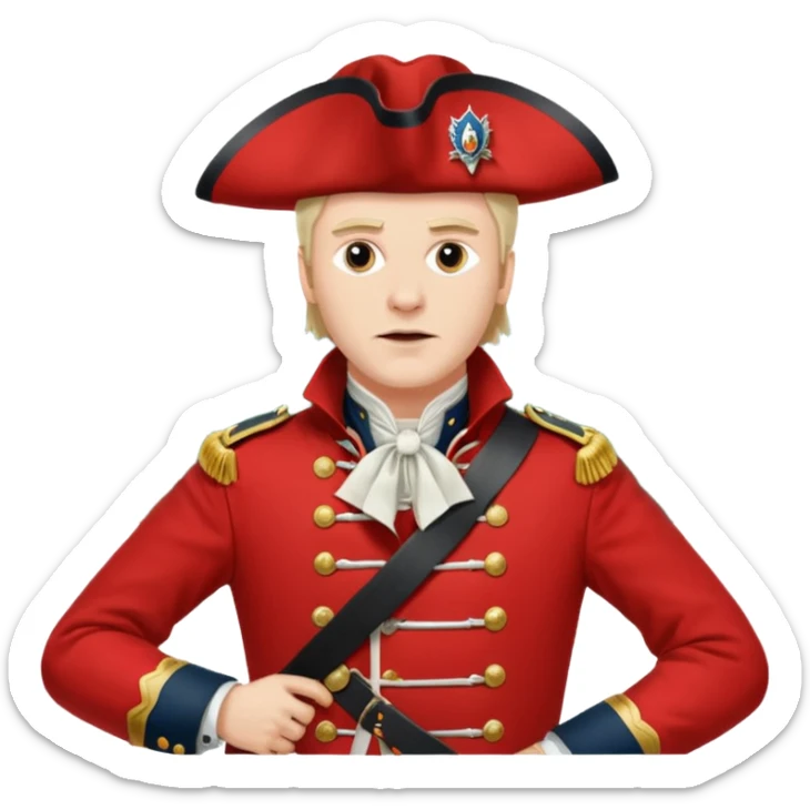 Loyalist Patrick Ferguson at the Revolutionary war Battle of Kings Mountain, with Wolves around him. sticker