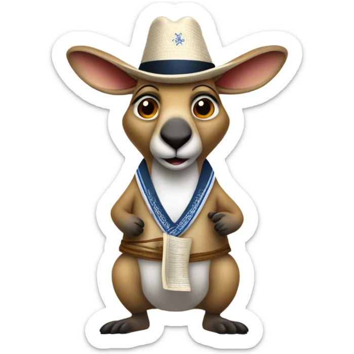 Rabbi kangaroo  sticker