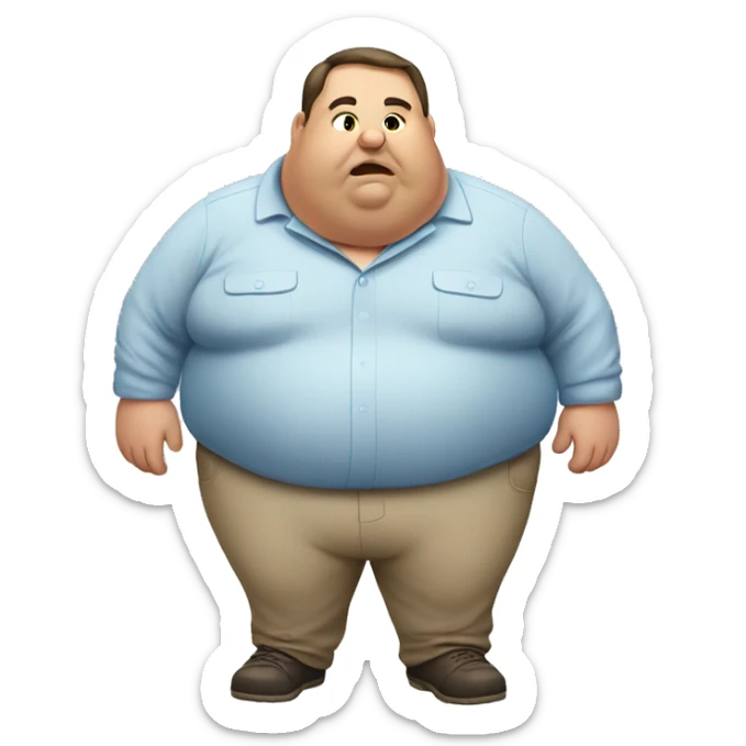 Fat guy sticker