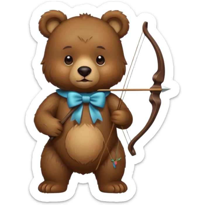 Bear with Bow sticker