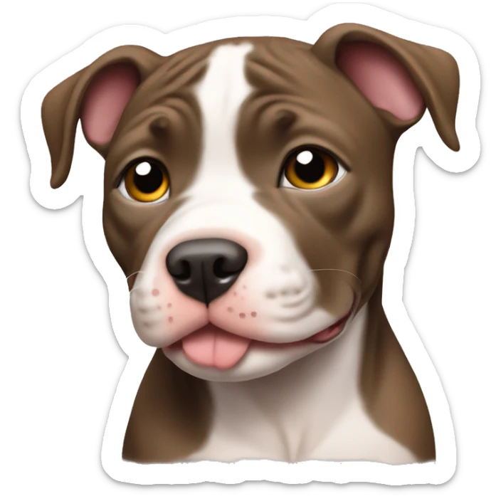 Pitbull puppy sticker