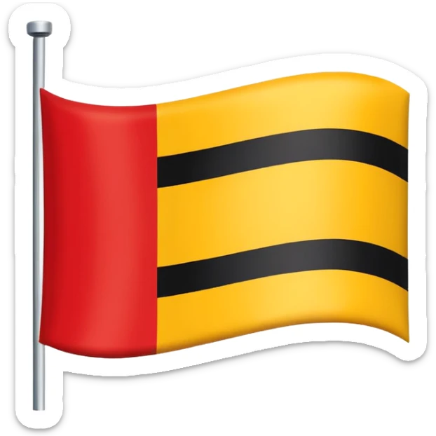 Bandera con colores, rojo, amarillo y negro, paresida a la de alemania sticker