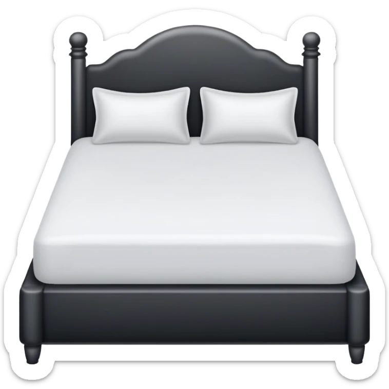 White bed sticker