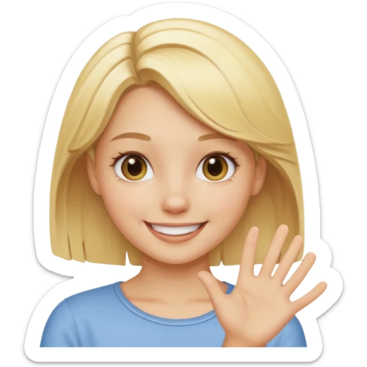 fingermouthing el gesto que es tan viral ahora en tik tok que le haga una chica rubia sticker