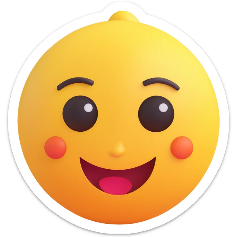 emoji with a fake happy smile, but sad eyes, trying to hide sadness sticker