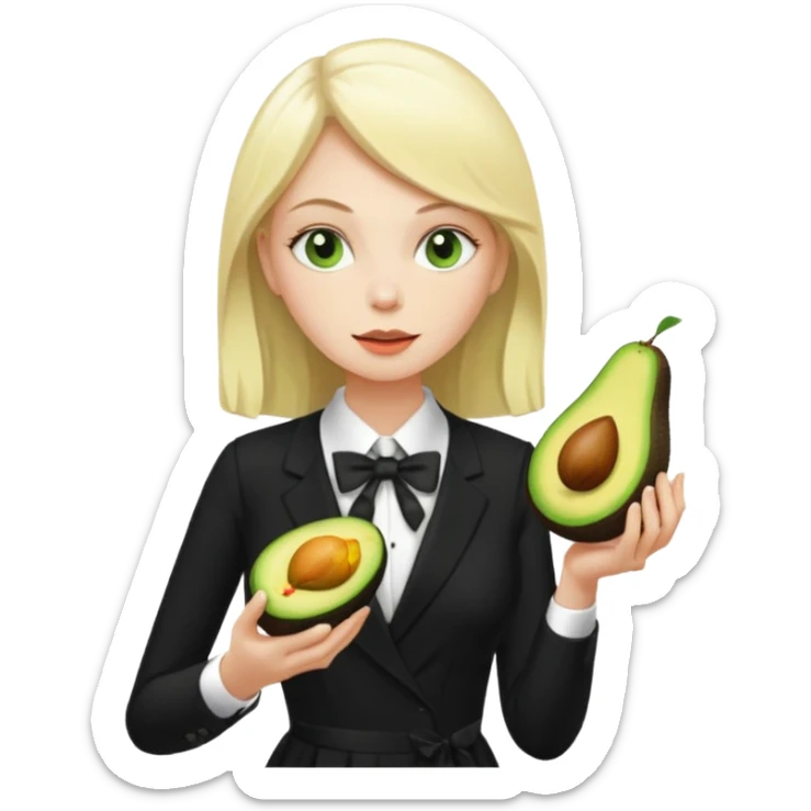 femme blanche et blonde habillée avec une robe noire longue et une cravate blanche des avocats en France sticker