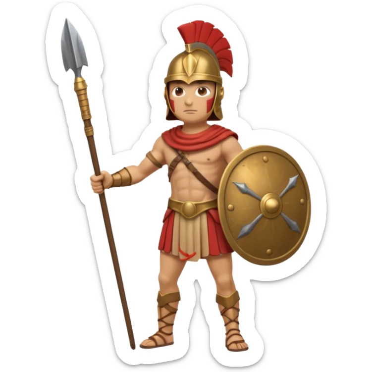 soldado cartaginés de las guerras púnicas a cuerpo completo sticker