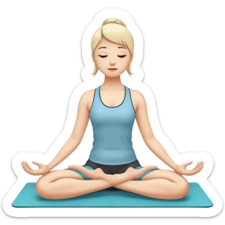 the feet are on the mat, the back is arched inward and the hands are stretched towards the legs sticker