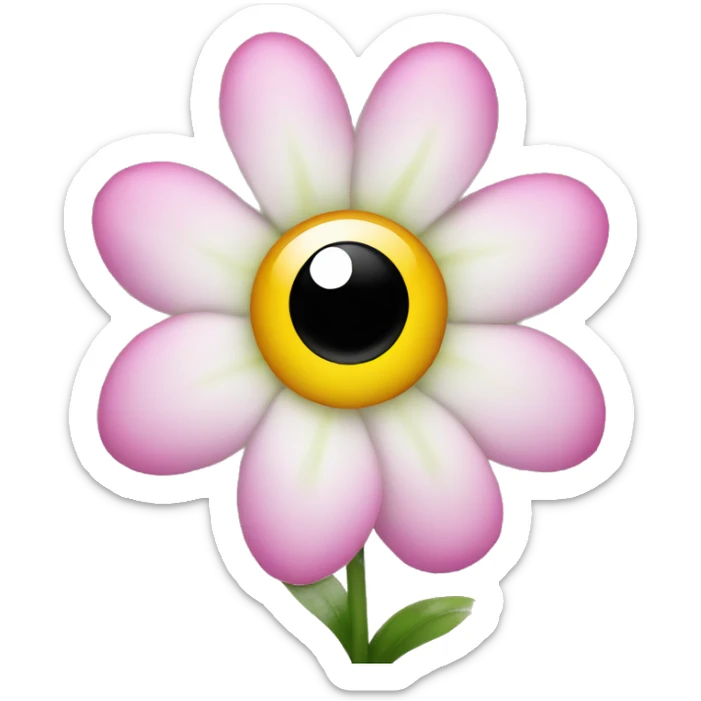 flower with eyes sticker